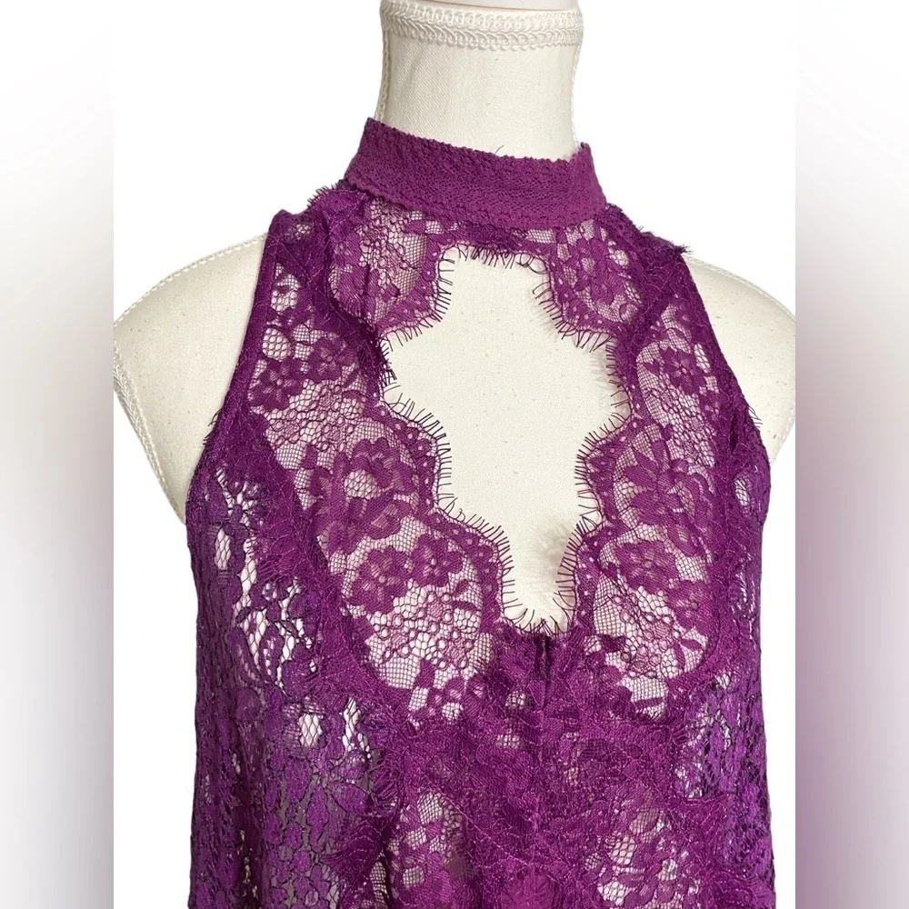 Free People Tell Tale Heart Sleeveless Tunic in Plum